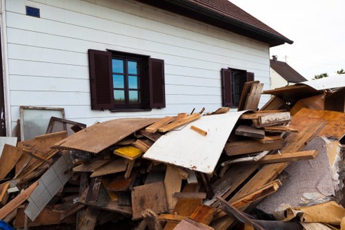 Professional waste clearance service in action