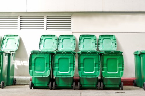 Illustration of accessible business waste collection in Camden Town with clear signage
